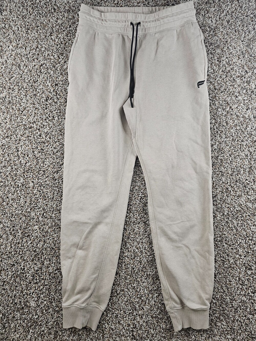 Fabletics Mens Sz M Jogger Style Sweatpants Athletic Pants Light Tan